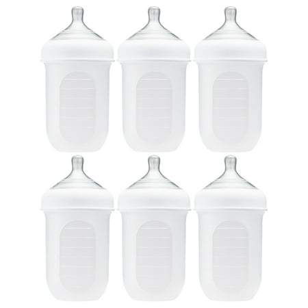 Boon® NURSH® Reusable Silicone Pouch Bottles - 8oz - White