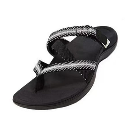 

BRISEZZS Slide Sandals for Women- Open Toe Fashion New Style Casual Breathable Summer Flat Slide Sandals #539 Black-40