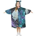 thumbnail image 5 of BZSMCE Wearable Blanket Hoodie Fashion Galaxy Flowers Home Wear, 5 of 7