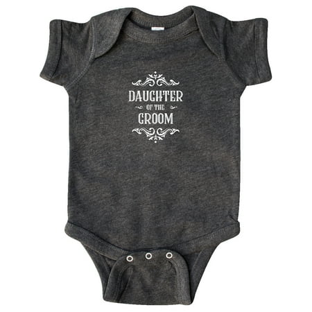

Inktastic Daughter of the Groom in White Gift Baby Girl Bodysuit