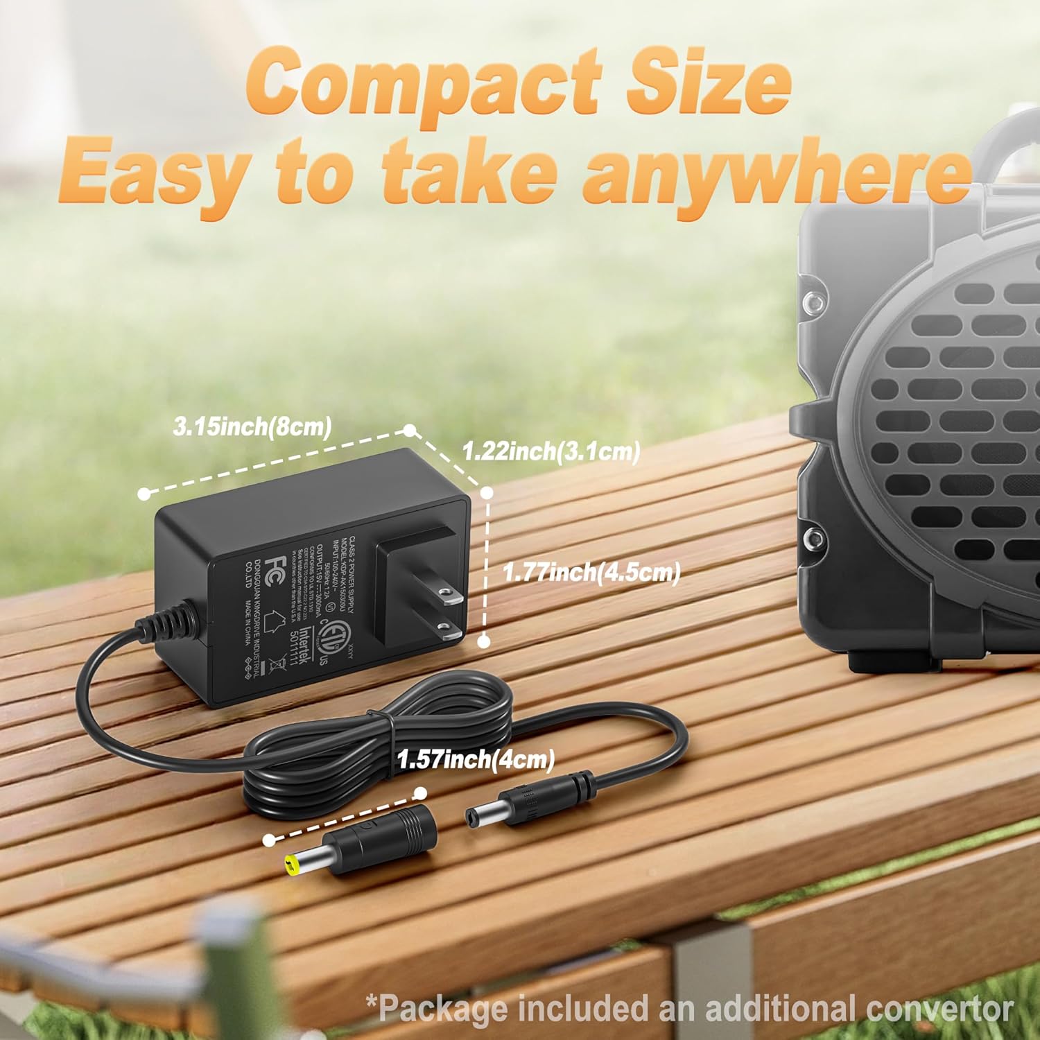 15V 3A Charger for Turtlebox Gen 2 Gen 3 Outdoor Portable Bluetooth 5.0 Speaker, Turtle Box Speaker Charging Cord