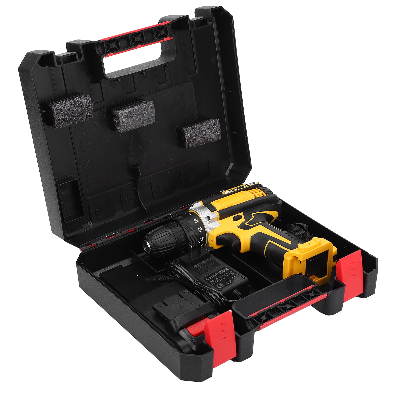Electric Screwdriver, Cordless Drill Lithium Electric Drill  for Home for Industrial Accessory US Plug