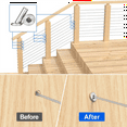 thumbnail image 3 of 40Pack 30 Degree 3/16In Angle Beveled Protector Sleeves, Wood Post Protector for 1/8In 5/32In 3/16In Stair Cable Railing, 3 of 5