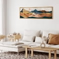 thumbnail image 2 of IDEA4WALL Extra Large Framed Canvas Print Wall Art Desert Peaks Colorful Geometric Mountain Landscape Artwork Nature Vintage Inspired Pastel Fine Art Decorative Relax/Calm for Rooms Decor - 60"x20", 2 of 5