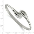thumbnail image 2 of Stainless Steel Polished Preciosa Crystal Hinged Bangle; for Adults and Teens; for Women and Men, 2 of 2