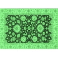thumbnail image 1 of Ahgly Company Machine Washable Indoor Rectangle Oriental Emerald Green Traditional Area Rugs, 2' x 4', 1 of 4