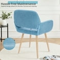 thumbnail image 4 of Dining Chair,Teddy Fur Upholstered Boucle Side Chair Accent Chair for Living Room,Bedroom,Kitchen,Blue, 4 of 9