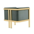 thumbnail image 4 of Manhattan Comfort Paramount Velvet Accent Armchair in Gray/Polished Brass, 4 of 5