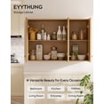thumbnail image 4 of EYYTHUNG Large Wall Cabinets Laundry Room Wall Mounted Medicine Cabinet with 3 Door and Shelves Floating Cupboard Kitchen Organizers Pantry Cabinets, Natural Oak, 4 of 7