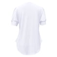 thumbnail image 5 of Xijirk Women's V-Neck Short Sleeve Blouse Puffed Sleeve T-Shirt with Button Casual Top for Everyday Wear,XL, 5 of 7