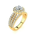thumbnail image 3 of SuperJeweler 2 Carat Lab Grown Halo Diamond Engagement Ring In 14K Yellow Gold For Women, 3 of 6