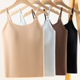 thumbnail image 4 of Rohuuque Women's Thermal Camisole Tops with Built in Bra Spaghetti Strap Cami Tank Top Solid Color Warm Underwear Beige, 4 of 4