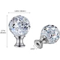 thumbnail image 4 of 2Pcs Faceted Clear Crystal Glass Ball Finial Lamp Top Cap Screw with Base Threaded Diamond Table Floor Lampshade Finials Topper Knob Decoration, 4 of 7
