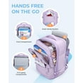 thumbnail image 7 of BAGSMART 18.5" Travel Laptop Backpack Extra Larger 40L Expandable Business Backpack with Packing Cubes, Airline Approved Carry On Luggage Backpack, Waterproof College Daypack with Shoe Bag, Purple, 7 of 7