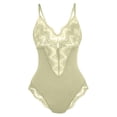 thumbnail image 4 of Lace Bodysuit For Women Tummy V Neck Backless Camisole Sleeveless Slimmer Tops, 4 of 4