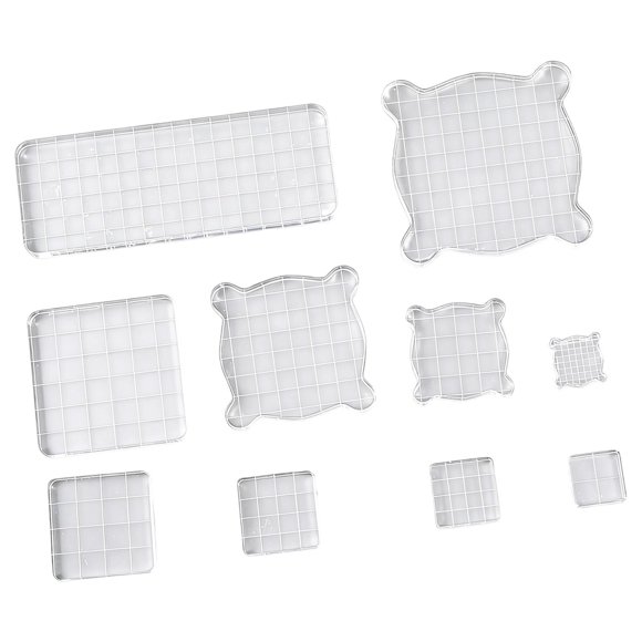 10 piezas de bloques de sellos acrílicos, accesorios para hacer tarjetas, esenciales para manualidades DIY, multifuncionales, resistentes y transparen