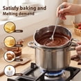 thumbnail image 2 of Fkszll 3 Pcs Double Boiler Pot Set with Spoon, 1.8QT Melting Pot with 2.54QT Stainless Steel Boiler, Chocolate Melter for Butter Candy Cheese Wax, 2 of 10