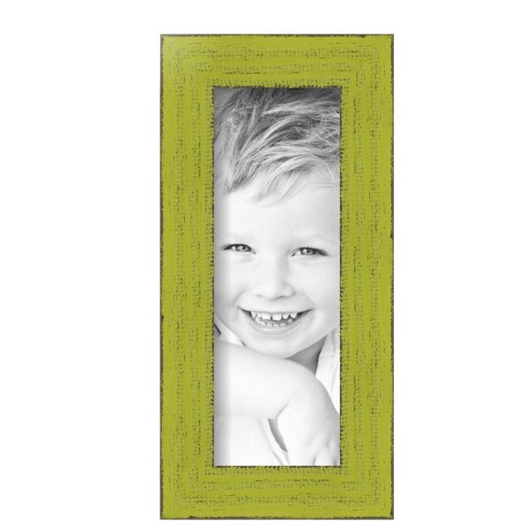 ArtToFrames 4" x 11" Modern Green Picture Frame, 4x11 inch Green Wood Poster Frame (WOM-4589),  Pack