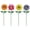 Multicolor, variant on Garden Decor for Outside, 6 Pack Flower Garden Stakes Outdoor Decor Metal Shaking Head Yard Art, Weather Proof Flower Stakes for Yard Porch Lawn Pathway Pot Decorations(Multi-Color)