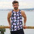 thumbnail image 6 of Logiee crystal flower Skull Print Men's Workout Tank Top,Quick Dry Workout Tank Top,Gym Muscle Tee,Fitness Bodybuilding Sleeveless T Shirt-Medium, 6 of 7