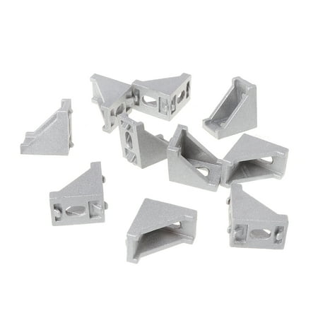 

OOKWE 10pcs 2028 Fasten Fitting Angle 20x28 L Connector Aluminum Corner Bracket Joint