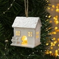 thumbnail image 5 of Christmas Winter Village Houses Set LED Lighted DIY Christmas Figurines Delicate White Snow Christmas Decor, 5 of 5
