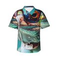 thumbnail image 1 of Fotbe Stylish Sunglasses Iguana Camisa Hawaiana para Hombre Unisex – Camisa Casual de Verano con Botones de Manga Corta de Algodón y Lino,Large, 1 of 7