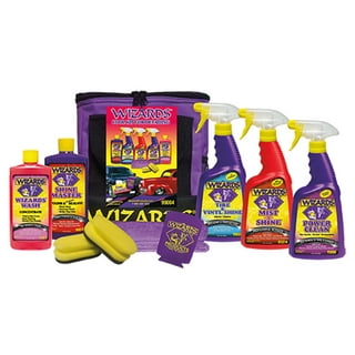 Wizards Motorcycle Cleaner Kits - 8 Piece Motorcycle Cool Kit - Saddlebag  Sized Nylon Bag with Mist and Shine, Bug Release, Bike Wash, Shine Master,  and Microfiber Cloth - 11 x 7 x 10.5 Inches 