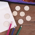 thumbnail image 4 of 50x DIY Natural Blank Wood Pieces Slice Round Unfinished Crafts Wooden Discs AL, 4 of 10