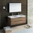 thumbnail image 2 of Fresca Tuscany 48" Rosewood Wall Hung Double Sink Modern Bathroom Vanity w/ Medicine Cabinet, 2 of 8