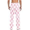 thumbnail image 4 of FORMRS Mens Pajama Pants with Pockets Cotton Sleepwear Lounge Bottoms Sizes S-2XL, Pink Checkered Heart, 4 of 7