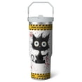 thumbnail image 5 of 1pc Cat-1 30oz Tumbler with Straw & Handle - Insulated Stainless Steel Cup | Holiday Gift for Man Women (Christmas, Valentine's, Birthday), 5 of 8