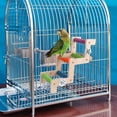 thumbnail image 6 of Bird Ladder Perch, Bird Perch Stand, Wood Birds Standing Chewing Toys, Parrot Climbing Ladder, Bird Cage Ladder for Parrots Conures Parakeets Style A, 6 of 10