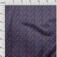 thumbnail image 3 of oneOone Georgette Viscose Purple Fabric Floral & Puppies Quilting Supplies Print Sewing Fabric By The Yard 42 Inch Wide, 3 of 5