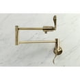 thumbnail image 2 of Kingston Brass KS4103DFL NuWave Two-Handle 1-Hole Wall Mount Pot Filler Faucet in Antique Brass, 2 of 8