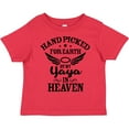 thumbnail image 3 of Inktastic Handpicked for Earth By My Yaya in Heaven with Angel Wings Boys or Girls Toddler T-Shirt, 3 of 5