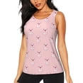 thumbnail image 1 of Fotbe Pig Polka Dot Blusas Sin Mangas para Mujer – Estilo Casual, Corte Suelto, Slim-Fit, Cuello Redondo Deportivo, Tops de Verano para Gimnasio y Yoga-Small, 1 of 7