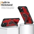 thumbnail image 2 of Case for Apple iPhone 15 Pro Max Built-in Stand [Compatible with MagSafe] Shockproof Protective rotating gyroscope magnetic Cover Case,Red,For iPhone 15 Pro Max, 2 of 7