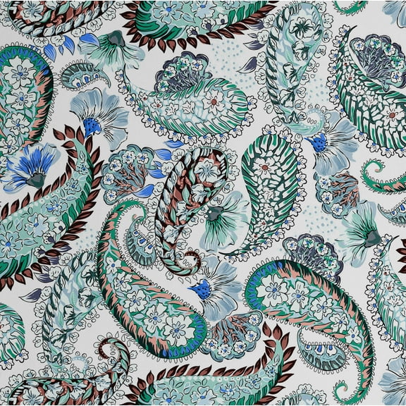 S4Sassy Paisley & Floral Wallpaper - Asian Style Wall Covering, 25" X 60" Self-Adhesive Vinyl Walls Paper, Decorative Wallwrap, Easy Diy Walls Covering For Bedroom, Living Room - Green