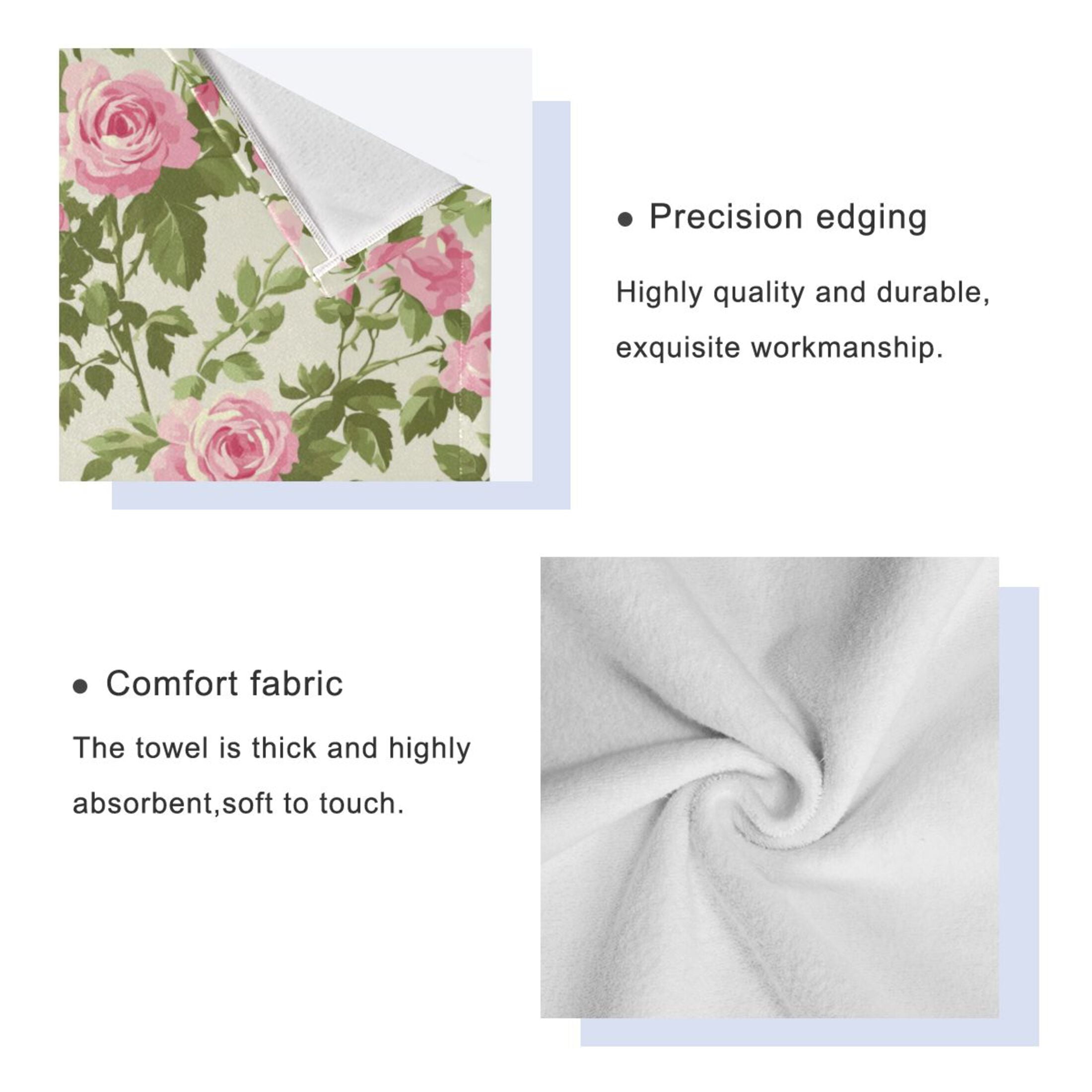 Three-Piece Towel Set Face Towel Towel Set Hand Towel Bath Towel Cotton Bath Towels Bath Towel Sets Hand Bath Towels Pretty Pink Rose
