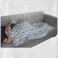 thumbnail image 6 of Fish Soft Flannel Fleece Blanket, Monochrome Animal Group Pattern with Different Scale Design Exotic Ocean Fauna, Cozy Plush for Indoor and Outdoor Use, 50" x 60", Slate Blue White, by Ambesonne, 6 of 6