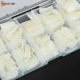 thumbnail image 6 of Spencer 500PCS Acrylic Artificial Nails Lady French Style Clear False Half Nail Art Tips Manicure with Box for Nail Art Salons and Home DIY "Natural", 6 of 9