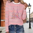 thumbnail image 2 of T-shirt à Manches Longues Rayé pour Femme Mardi Gras 2026, Col Rond, Carnaval, Blouse, 2 of 2
