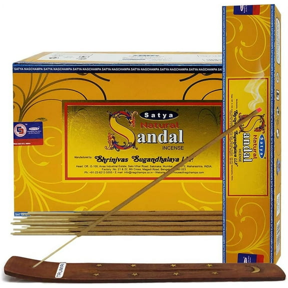 Natural Sandal Incense Sticks And Incense Stick Holder Bundle Insence Insense Satya Incense