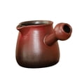 thumbnail image 3 of Tetera de cerámica, tetera, tetera de hojas sueltas, duradera con mango lateral para hervir agua caliente, para acampar, regalo para amantes del té , 380ml mayimx Tetera, 3 of 9