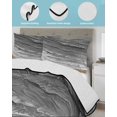 thumbnail image 4 of Grey Coastal Beach Twin XL Size Down Alternative Comforter, Lightweight Comforter Quilt Bedding Set with Pillow Shams Summer Nautical Oil Painting All Seasons Bed Comforter Duvet Insert 68"x98", 4 of 7