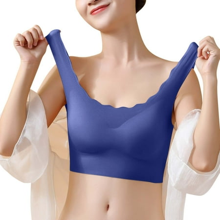 

Womens Beauty Back Underwear Big Chest Show Small Thin Bra Seamless No Steel Ring Bra Gather Vest Bra One Piece No Wire Comfortable Bras