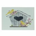 thumbnail image 1 of Birdhouse Cutting Board, Hand Drawn Sketch of Heart Floral Nest, Decorative Tempered Glass Cutting and Serving Board, in 3 Sizes, by Ambesonne, 1 of 2