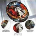 thumbnail image 2 of Four Horsemen of The Apocalypse Stained Glass Cat Sun Catcher, Wall Hanging Colored Decor Room Indoor Window Decor, Halloween, Christmas Hanging Ornament, 2 of 6