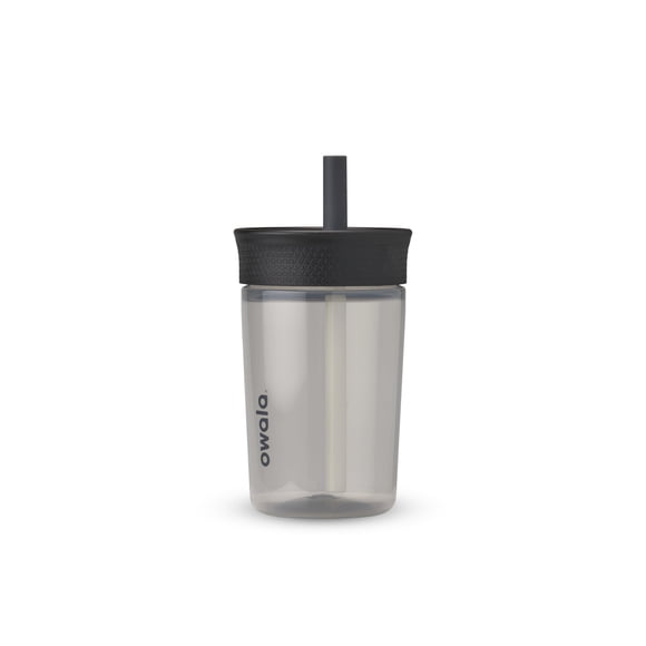 Tumbler Owala Kids BPA-Free Plastic 450mL w/ Straw Black/Gray